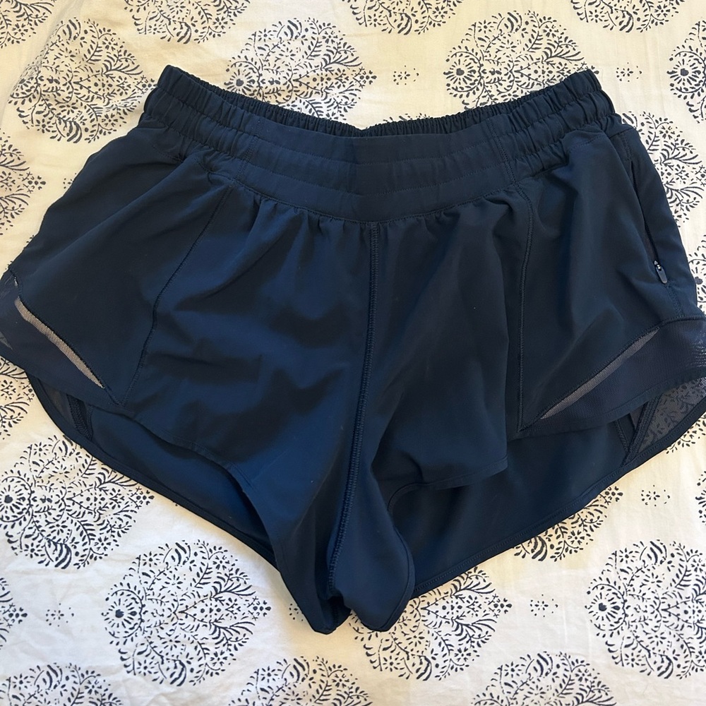 Lululemon True Navy Hotty Hot Shorts